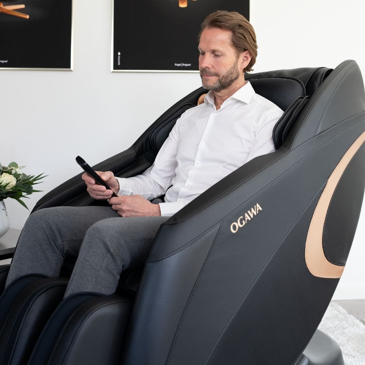 fauteuil de massage MediRelaxa - Ogawa Cosmos X 3D - Massage noir