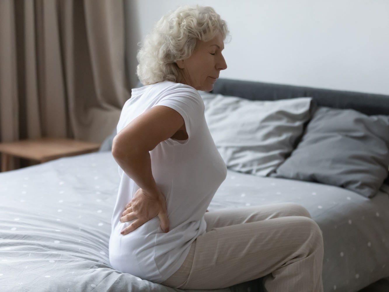 vrouw met Fibromyalgie symptomen