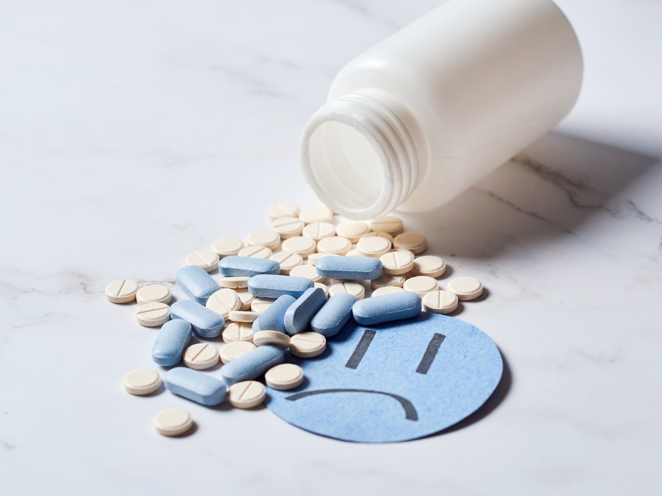 anti-stress pills on the table