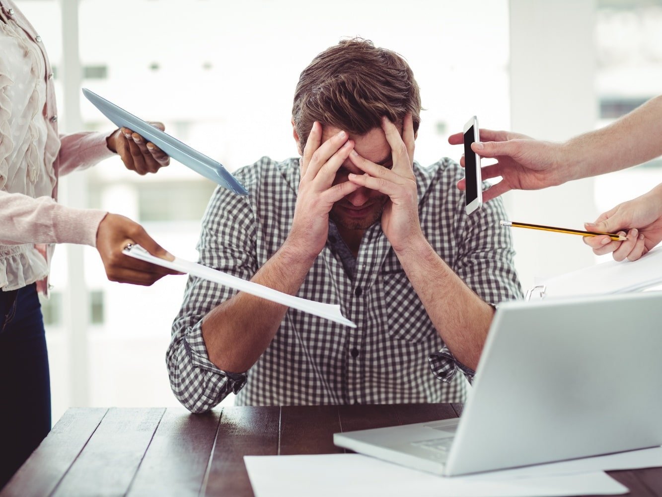 persoon met chronische stress