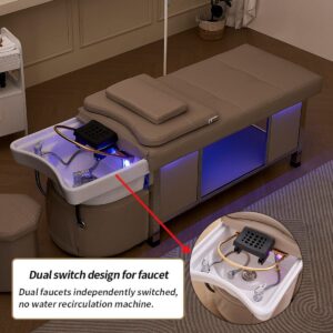 Japanse Headspa Pro met sfeerverlichting en dubbele onafhankelijke kraanbediening zonder watercirculatie