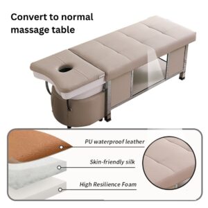 Japanse Headspa Pro omklapbaar tot vlakke massagetafel, met PU waterdicht leder en hoge-veerkracht foam