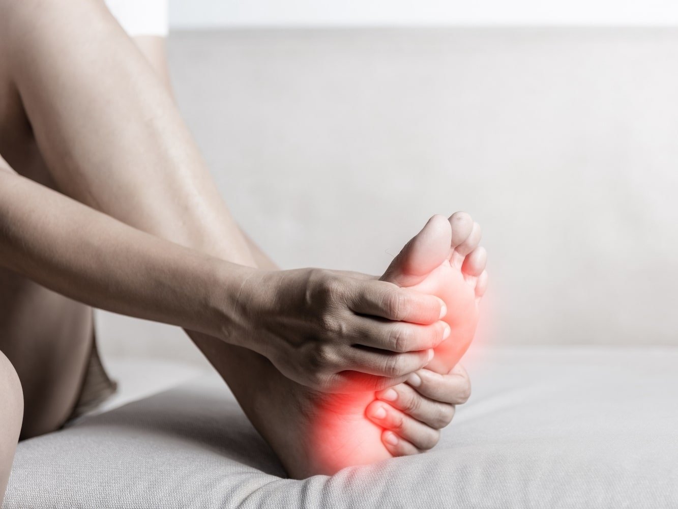persoon met polyneuropathie